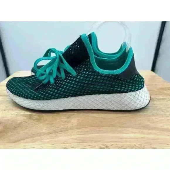 Adidas Deerupt Runner Cloth Low Trainers Men\'s Sz10.5 - Blue/Green w/ Black Mesh main image 6